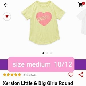 girls, size medium shirt, yellow, nwt